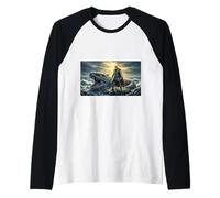 nore mitología Thor se Encuentra Frente a World Serpent como Ganador Camiseta Manga Raglan