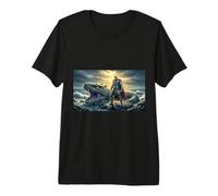 nore mitología Thor se Encuentra Frente a World Serpent como Ganador Camiseta Premium