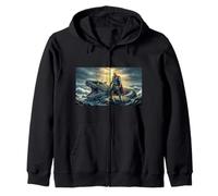 nore mitología Thor se Encuentra Frente a World Serpent como Ganador Sudadera con Capucha