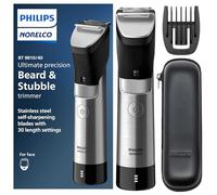 Norelco Philips Series 9000, recortadora de barba y pelo de máxima precisión con tecnología Beard Sense para un corte uniforme, BT9810/40