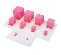 NOREO Tour Rose Montessori de Madera - Material Educativo Sensorial - Juguete de Despertar Inspirado en el Método Montessori - Desarrollo de la Motricidad Fina y la Percepción Visual, desde 18 Meses
