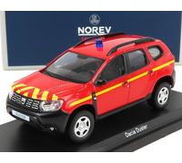 NOREV 1/43 DACIA DUSTER BOMBEROS 2020 ROJO AMARILLO MODELO ESTÁTICO DIECAST