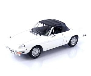 Norev- Alfa Romeo 2000 Spider 1978 White 1:18 Coches en Miniatura de colección, Color Blanco, 1/18e (187882)