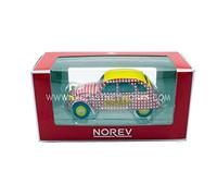 Norev- Citroen 2 CV 6 Special 1980 - Salchicha para Bicicleta (310601), Color Rojo y Blanco, Amarillo, Escala 1/64