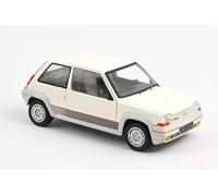 Norev - Coche de colección compatible con Renault 5 Supercinco GT Turbo blanco nacarado fase I 1985 Super5 1/18 metal
