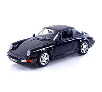 Norev Compatible con Porsche 911 (964) Carrera 4 Targa 1991 azul oscuro metálico modelo coche 1:18