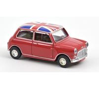 Norev MINI COOPER S 1964 TARTAN RED WITH FLAG ON ROOF 1:54