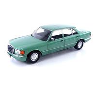 Norev NV183469 1:18 Mercedes-Benz 560 Sel 1991-Modelo Coleccionable metálico Verde Claro, Multicolor