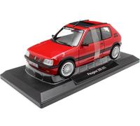 Norev- Peugeot 205 GTI 1.9 PTS Deco 1991 Vallelunga Red 1:18 Miniatura, 184846, Rojo, 1/18e