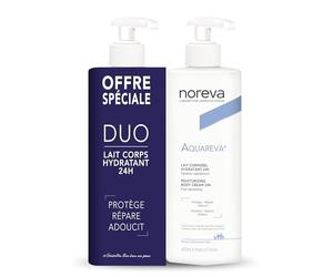 Noreva Aquareva 24H Moisturizing Body Cream 2 x 400ml by Noreva