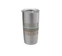Norfolk Virginia retro Vaso térmico de acero inoxidable de doble pared