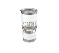 Norfolk Virginia retro Vaso térmico de acero inoxidable de doble pared