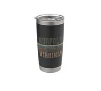 Norfolk Virginia retro Vaso térmico de acero inoxidable de doble pared