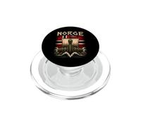 Norge Viking Longship Bandera de Noruega Patrimonio nórdico PopSockets PopGrip para MagSafe