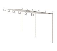 Norheim Pérgola de Jardín, Pérgola Metálica, Pérgola Terraza Exterior, Pérgola Marrón Antiguo 6x3x2,5 m Hierro
