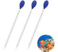 Norhogo 3 pipetas para acuario, intercambiador de agua de acuario, dispensador de alimentos de coral, limpieza de residuos o alimentación de acuario (azul)