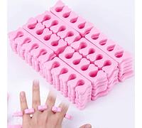Norhogo 50 separadores de dedos de espuma, separador de dedos, esponja de espuma, juego de divisores para manicura, separador de dedos de esponja para esmalte de uñas (rosa)