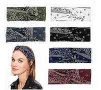 Norhogo 6 diademas de pelo para mujer, diadema bohemia con cruz, suave, bohemia, para niñas, gorro deportivo (color mezclado)