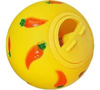 Norhogo Bunny Treat Ball Pet Slow Feeder Bowl Entertainment Treat Dispensing Juguete Interactivo para Hamster Rabbit Puppy Accessories, Amarillo