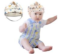 Norhogo Casco Primeros Pasos Casco Ajustable Sombrero de Seguridad para Niños de Algodón Antigolpes para Caminar Gatear Dinosaurio Azul