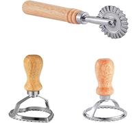 Norhogo Juego de 3 moldes para raviolis con forma de albóndigas y rueda de masa, para raviolis, pasta, lasaña, albóndigas