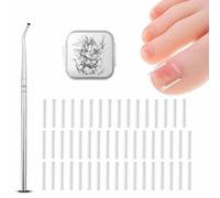 Norhogo Kit de corrección de uñas encarnadas, 50 unidades sin dolor para uñas encarnadas con picker, tratamiento de cuidado de los pies