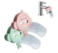Norhogo Norhogo - Extensión de grifo para niños, juego con 2 animales, extensión para grifos de lavabo, lavado a mano para bebés, niños pequeños y niños (verde/rosa)