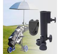 Norhogo Soporte ajustable para paraguas de carrito de golf, accesorios de golf, soporte universal para paraguas de golf se adapta a todos los modelos, accesorio para asas de carrito de golf, negro