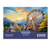 Noria Puzzle 1000 Piezas De Cartón Grueso Parque mágico Conjunto De Rompecabezas Anti Estrés Adultos para Noche De Juegos como Regalo Original 52x38cm/1000pcs