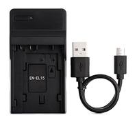Norifon EN-EL15 USB Cargador para Nikon 1 V1, D500, D600, D610, D7000
