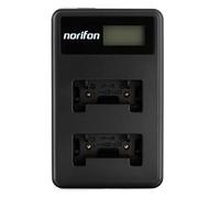 Norifon NP-45 Doble Canal LCD USB Cargador para Fujifilm FinePix JX250, JX400, J38, J10, J20, JX520, JX580, JX300, JX680, JX370, JV200, JV100, JZ250, JZ100, JZ300, T200, T350 Cámara y Más