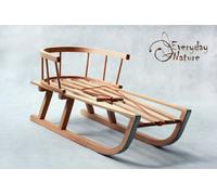 Norimpex Trineo de madera, capacidad de carga hasta 30 kg, color amarillo