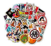 Norinoya - 50 calcomanías de anime para Dragon Ball, calcomanías de vinilo impermeables para laptop, botella de agua, hidropetaca, computadora, Mac, iPad, funda de teléfono, parachoques, patineta,