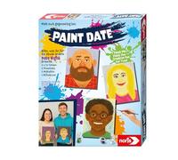 Noris 606062040 Juego de pintura para colorear con pinceles, pinturas y pizarras de 24 x 30 cm, se puede pintar por ambos lados y enmarcar, juego de fiesta y juego de citas, juego creativo de sociedad