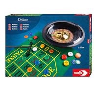 noris 606102025 Deluxe Set Ruleta con 2 Bolas de Acero, 60 fichas y Otros Accesorios, para sentirte como si estuvieras en el Casino, a Partir de 6 años