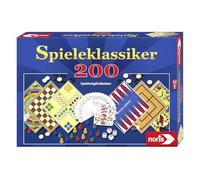 Noris 606111687 Juego clásico con 200 Posibilidades de Juego como Patinaje, Molino, Dama, Backgammon o Simplemente sin emoción, para 1 a 6 Jugadores a Partir de 6 años