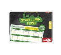 noris 606192091 Stadt, Land Fluss Spielbock mit 100 Blatt - Format 21 x 14,8 cm - Spielspaß für Zuhause und unterwegs für 2 bis 8 Spieler im Alter AB 8 Jahren