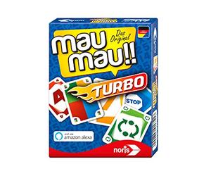 Noris 608131751, MAU MAU MAU Turbo, el clásico, se Puede Jugar por sí Mismo o con un Dispositivo Compatible con Alexa, a Partir de 5 años.