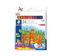 Noris Club Punta de Fibra Punta Fina Pluma - Colores Variados - Pack of 24