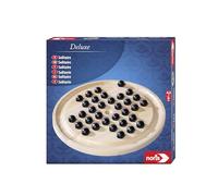 Noris Deluxe Solitaire, el clásico Juego Bolas de Madera y Tabla, a Partir de 6 años, Multicolor, Small (4000826005711)