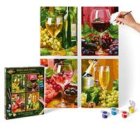 Noris-Spiele- In Vino Veritas (Quattro) Pinta por número, Color Oro, 41 x 3.3 cm (NOR36108)
