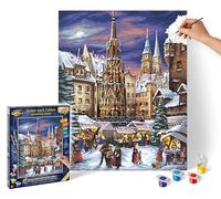Noris-Spiele Schipper 913 0336 El Mercado de Navidad de Nuremberg - Set para Pintar por números, 40 x 50 cm [Importado de Alemania]