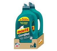 Norit Complet - Detergente Líquido para Toda la Ropa, Máxima Limpieza y Luminosidad, Cuida y Suaviza el Tejido, Mantiene Aspecto, Forma y Color Tras Lavado - Pack de 2 x 2 L