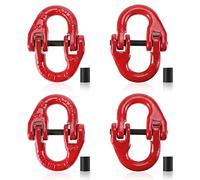 NORJIN Paquete de 4 eslabones de acoplamiento Hammerlock de acero de aleación G80, 5/16 pulgadas, cadena de seguridad de bloqueo de martillo, enlace de 4000 libras, límite de carga de trabajo