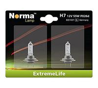 Norma 214607 - 202 H7 Bombilla halógena para faros delanteros de doble Ampolla Extreme Life 12 V 55 W PX26d)