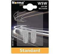 Norma 250732 - 202 W5 W Wedge Base Lamps 12 V 5 W W2