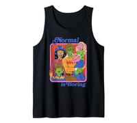 Normal is Boring Monsters Sarcastic Retro Funny Adult Humor Camiseta sin Mangas