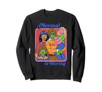 Normal is Boring Monsters Sarcastic Retro Funny Adult Humor Sudadera