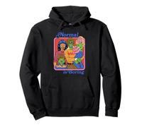 Normal is Boring Monsters Sarcastic Retro Funny Adult Humor Sudadera con Capucha