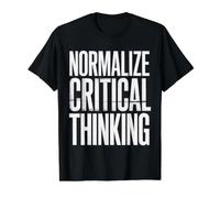 Normalize Critical Thinking Logic Thoughts Mindset |- Camiseta gráfica económica, Hombre, Negro, XL